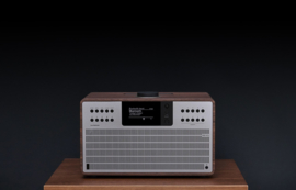 Revo SuperCD hifi stereo systeem met CD, Bluetooth, DAB+, Internetradio en Spotify, walnoot-zilver