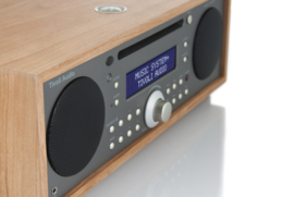 Tivoli Audio Music System+ hifi stereo systeem met DAB+ / FM, Bluetooth, CD-speler en wekkerradio, Cherry - Metallic taupe