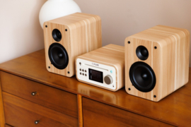 Pure Classic Stereo Mini microsysteem met DAB+ en FM radio met CD en Bluetooth, Wit Eiken