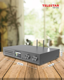 Telestar Top 550 hifi stereo versterker met radio, CD, DAB+, FM, Bluetooth, USB en Internet