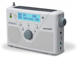Roberts SolarDAB 2 radio met DAB+ en FM met zonnepaneel, wit