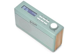 Roberts Rambler Mini retro DAB+ radio met FM en Bluetooth met oplaadbare accu, Duck Egg