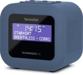 TechniSat Techniradio 40 wekker radio met DAB+ en FM, blauwgrijs