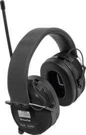 TechniSat Stereoman DAB+ OD stereo DAB+ en FM hoofdtelefoon bouwradio - gehoorbeschermer met ingebouwde accu, zwart