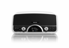 Lenco DR-05 BT Retro design stereo Bluetooth radio met FM en DAB+, wit