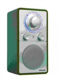 ArtSound R5 (FM / AM) in zilver met groen leder