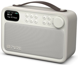 Pure Bloom vrolijke draagbare en oplaadbare radio voor binnen en buiten met DAB+ en FM met Bluetooth ontvangst, sand
