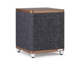 Ruark Audio RS1 subwoofer met ingebouwde versterker, Rich Walnut - Slate Grey
