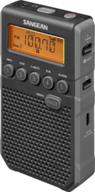 Sangean Pocket 800 (DT-800) robuuste AM en FM zakradio, zwart