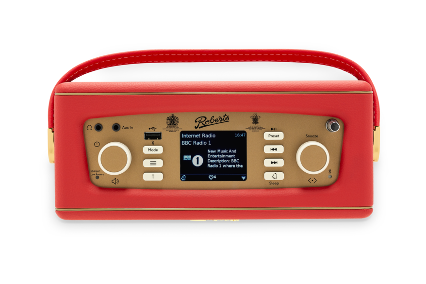 Roberts Revival iStream 3L Latest Edition internetradio, DAB+, FM, USB, Spotify, Deezer en Bluetooth, Classic Red