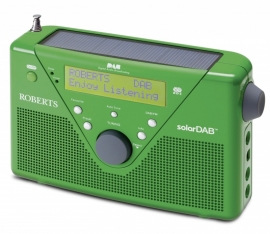 Roberts SolarDAB radio met DAB+ en FM met zonnepaneel, in groen