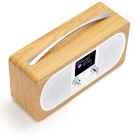 Pure Evoke H6 draagbare DAB+, FM en Bluetooth stereo radio, eiken