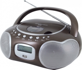 Soundmaster SCD4200 DAB+ en FM stereo boombox radio met CD en USB speler, bruin