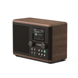Pure Classic H4 digitale DAB+ en FM radio met Bluetooth, Zwart Walnoot