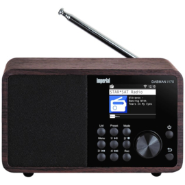 Imperial DABMAN i170 hybride internetradio met USB, Bluetooth, DAB+ en FM, walnoot