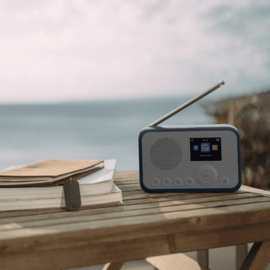 Sangean WFR-39 compacte oplaadbare radio met internet, Spotify Connect, DAB+, FM en audiostreaming,  wit - blauw