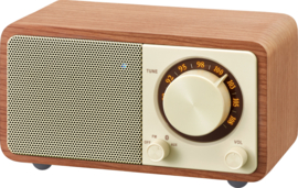 Sangean WR-7 PLUS mini FM radio met Bluetooth ontvangst, Natural Cherry