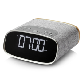 View Quest Lark DAB+ wekkerradio met FM en Bluetooth, Light Grey Oak