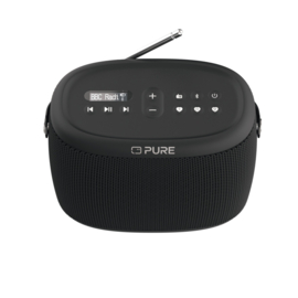 Pure Woodland waterdichte en oplaadbare radio met DAB+ en FM met Bluetooth ontvangst, ZWART, OPEN DOOS