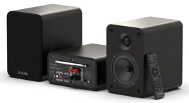 Pure Classic Stereo Mini microsysteem met DAB+ en FM radio met CD en Bluetooth, Zwart