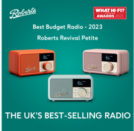 Roberts Revival Petite mini DAB+ en FM radio met Bluetooth ontvangst, Dusky Pink