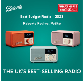 Roberts Revival Petite mini DAB+ en FM radio met Bluetooth ontvangst, zwart