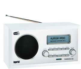 Imperial DABMAN 30 retro houten DAB+ en FM radio, wit