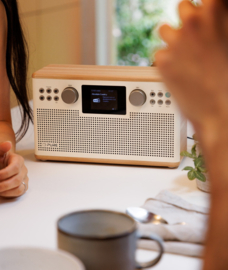 Pure Classic H6 stereo digitale DAB+ en FM radio met Bluetooth, Wit Eiken
