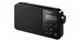 Sony XDR-S40 ultracompacte retrostijl radio met FM en DAB+, in zwart