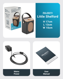 Majority Audio Little Shelford draagbare radio met DAB+, FM en Bluetooth, zwart