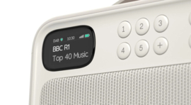 Pure Bloom vrolijke draagbare en oplaadbare radio voor binnen en buiten met DAB+ en FM met Bluetooth ontvangst, sand