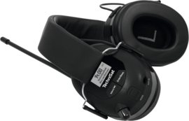 TechniSat Stereoman DAB+ OD stereo DAB+ en FM hoofdtelefoon bouwradio - gehoorbeschermer met ingebouwde accu, zwart
