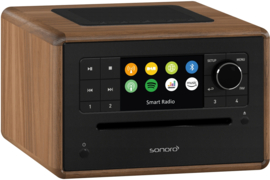 Sonoro Elite X internetradio met DAB+, FM, CD, Spotify en Bluetooth, walnut - antraciet