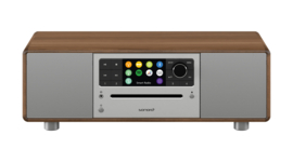 Sonoro Prestige X (2023 editie) SO-331 stereo internetradio met DAB+, FM, CD, Spotify en Bluetooth, walnoot - zilver