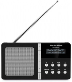 TechniSat TechniRadio 1 DAB+ en FM reisradio met alarm, zwart