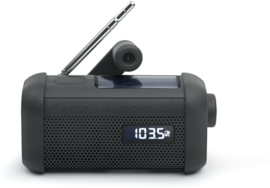 Muse MH-08 MB nood radio op zonne-energie en zaklamp, met Bluetooth ontvangst