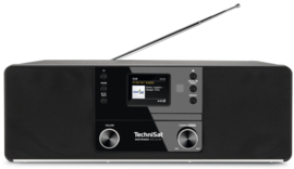 TechniSat DigitRadio 370 CD IR stereo tafelradio met internet, DAB+ digital radio, CD en USB, zwart