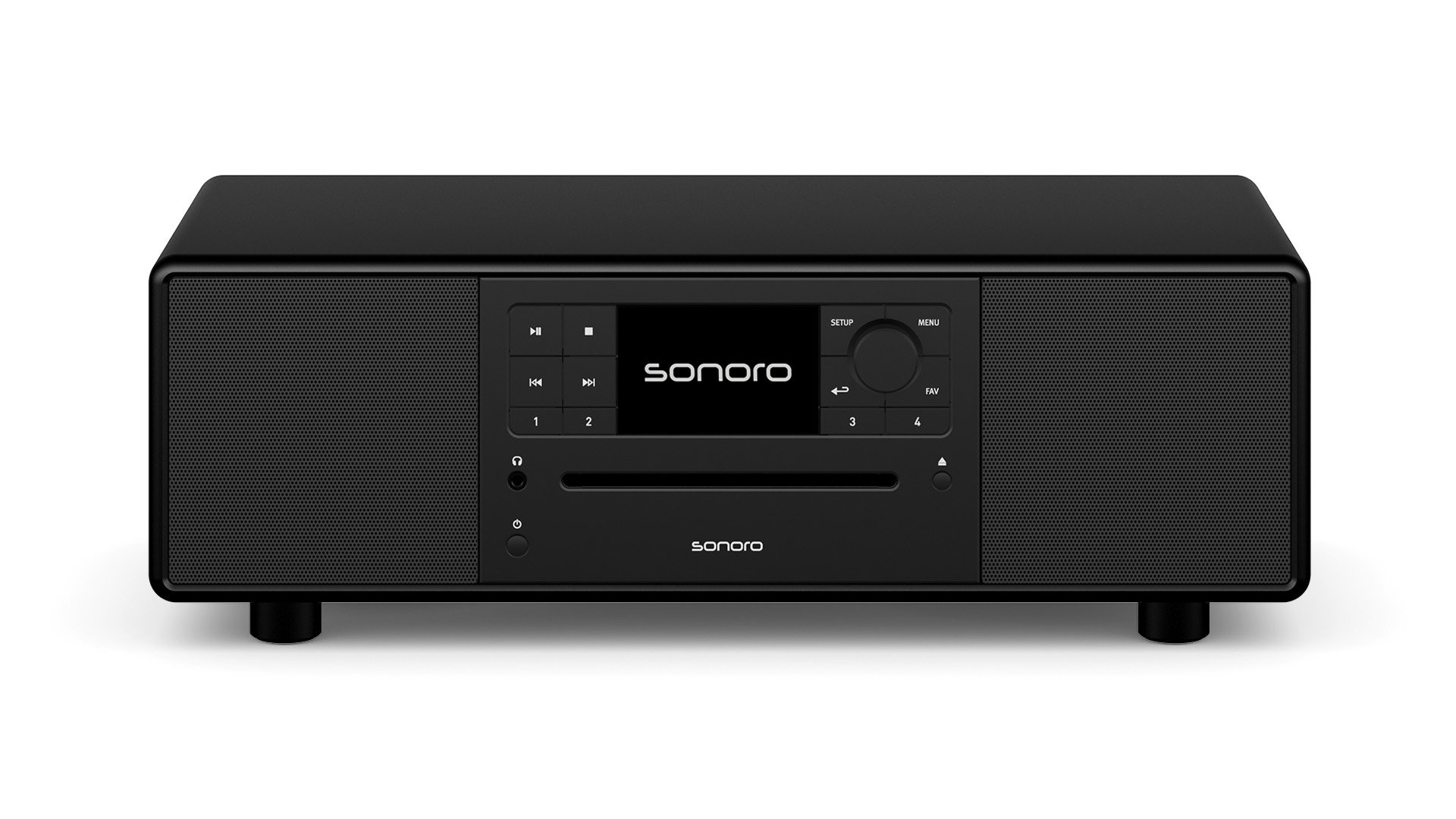 Sonoro Prestige stereo internetradio met DAB+, FM, CD, Spotify en Bluetooth, Matt Black - Black