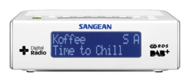 Sangean DCR-89+ DAB+ en FM wekker radio, wit