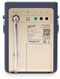 Roberts Revival Mini 2 draagbare DAB+ FM radio met Bluetooth ontvangst, Midnight Blue