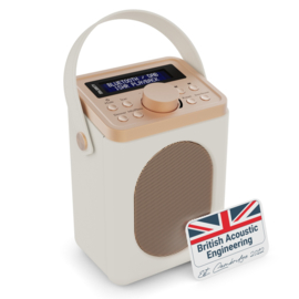 Majority Audio Little Shelford draagbare radio met DAB+, FM en Bluetooth, cream
