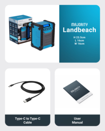 Majority Audio Landbeach draagbare werk radio met DAB+, FM en Bluetooth