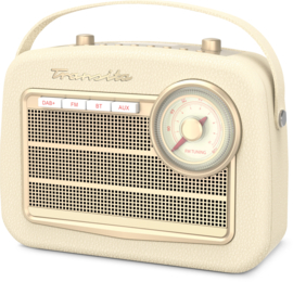 Technisat Transita 130 retro oplaadbare draagbare DAB+ en FM radio met Bluetooth, beige