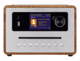 NOXON iRadio 500 CD alles-in-één radio met DAB+, FM en internetradio, USB, Bluetooth en CD, walnoot hout