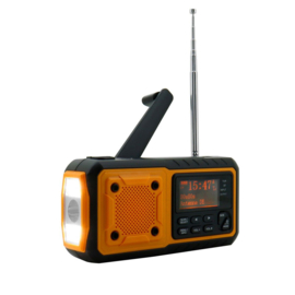 Soundmaster DAB112 OR draagbare nood radio en lamp met DAB+, FM, Bluetooth en alarm