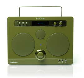 Tivoli Audio SongBook Max premium draagbaar geluidssysteem met Bluetooth, DAB+ en FM radio en (gitaar-) versterker op accu, groen