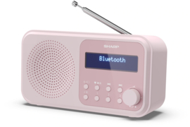 Sharp DR-P420 BL draagbare DAB+ en FM radio met Bluetooth en alarmfunctie, roze