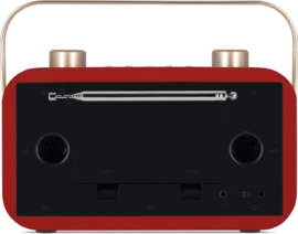 Nordmende Transita 30 draagbare retro DAB+ en FM stereo radio met Bluetooth, rood