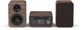 Pure Classic Stereo Mini microsysteem met DAB+ en FM radio met CD en Bluetooth, Zwart Walnoot