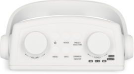TechniSat DigitRadio 30 DAB+ en FM badkamer radio met Bluetooth ontvangst en oplaadbare accu, wit